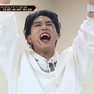 🎉 380cc7e4 13일 목요일 저녁 7시 50분 방송
-3차 경연 <NO LIMIT> 유닛 대전 telegram sticker