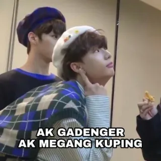 💰 60c3fdf5 AK GADENGER
AK MEGANG KUPING testo, persone, indonesiano, meme, orecchio telegram sticker
