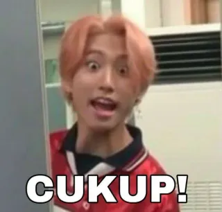 💰 e992d1e4 CUKUP! meme, divertente, K-pop, espressione, parola telegram sticker