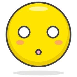 😮 39f022b4 emoji, yellow, face, surprised, shocked, expression telegram sticker
