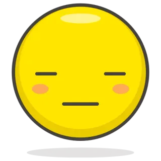 😑 ceae78e2 emoji, smiley, expression, face, indifferent, neutral telegram sticker