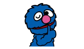 😏 426d6f5b Grover Sesame Street 格罗弗, 芝麻街, 布偶, 卡通, 蓝色, 怪物, 儿童节目 telegram sticker