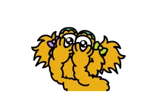 😶 90662db1 布偶, 可爱, 害怕, 卡通, 芝麻街 telegram sticker