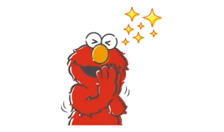 😶 efd6fd69 Elmo Sesame Street 艾摩, 芝麻街, 卡通, 星星 telegram sticker