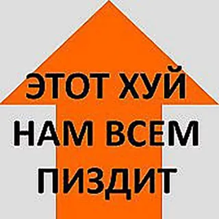 😁 3625e492 ЭТОТ ХУЙ НАМ ВСЕМ ПИЗДИТ beleidigend, russisch, Pfeil, Beleidigung, Schimpfwörter telegram sticker