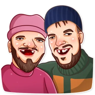😃 a2c90b0a dibujos animados, ilustración, retrato, personajes, hombres telegram sticker