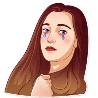 🥺 aafa7259 mujer, llorando, lágrimas, triste, emoción, retrato, chica, morena telegram sticker