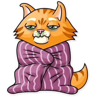 Striped Cat | @huickers telegram stickers