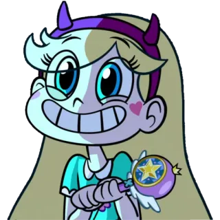 😆 1f3cc91b Star Butterfly Star vs. the Forces of Evil Мультфильм, Магия, Принцесса, Волшебная палочка telegram sticker