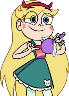 🙂 aa9fd0f7 Star Butterfly Star vs. the Forces of Evil Мультфильм, Магия, Принцесса, Девочка, Милый telegram sticker