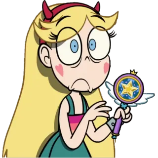 😧 b4f7671f Star Butterfly Star vs. the Forces of Evil мультфильм, магия, волшебная палочка, принцесса, анимация telegram sticker