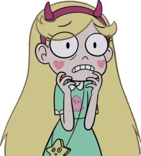 😨 c742d2d9 Star Butterfly Star vs. the Forces of Evil Мультфильм, Принцесса, Магия, Персонаж, Испуганный, Взволнованный telegram sticker