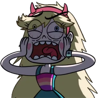 😱 f129dff3 Star Butterfly Star vs. the Forces of Evil мультфильм, принцесса, магия, сюрприз, шок telegram sticker