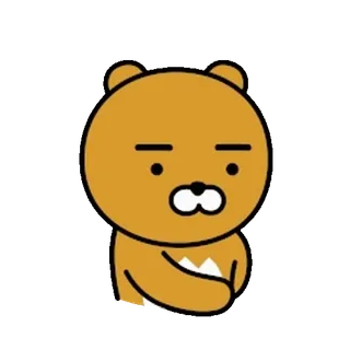 💬 3473d6f2 Ryan Ryan, Kakao Friends, bear, character telegram sticker