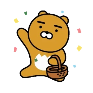 💬 e3a1b00a Ryan Ryan, bear, basket, cute, cartoon telegram sticker