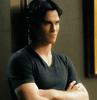 🕳 931a89a9 Damon Salvatore The Vampire Diaries Damon Salvatore, The Vampire Diaries, vampire, TV show, character whatsapp sticker