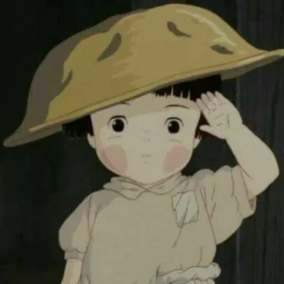 👍 c6a72ab6 Grave of the Fireflies Anime, Túmulo dos Vagalumes, Setsuko whatsapp sticker