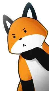 🤨 8b0f76c1 volpe, animale, cartone animato, arrabbiato, personaggio, illustrazione telegram sticker