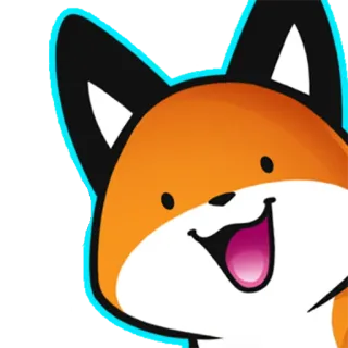 😃 ae883ede volpe, cartone animato, animale, carino, felice telegram sticker