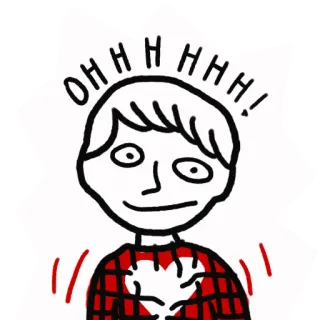 ❤️ 26e83705 OHHHHH! shock, sorpresa, dibujos animados, exclamación whatsapp sticker