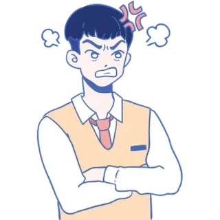 💬 aca3a479 злой, раздраженный, мультфильм, расстроенный, раздражённый whatsapp sticker