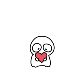 💬 55f0f84c cartoon, heart, love, cute, cartoon character telegram sticker