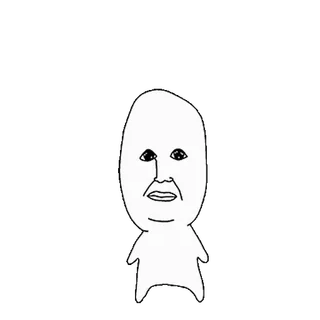 💬 83e39086 추상적인, 인간형, 소름끼치는, 얼굴, 흰색, 캐릭터 whatsapp sticker