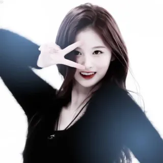 🫖 277ab719 mulher, menina, símbolo da paz, sorrindo, morena, asiática whatsapp sticker