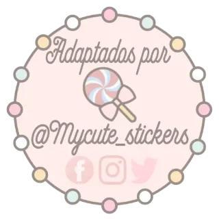 🍭 8e52dfa5 Adaptadas por @Mycute_stickers 贴纸, 可爱, 甜美, 棒棒糖, 粉彩, 社交媒体, 品牌 telegram sticker