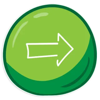 😃 7209b29b 矢印, 方向, 緑, ナビゲーション, 右 telegram sticker