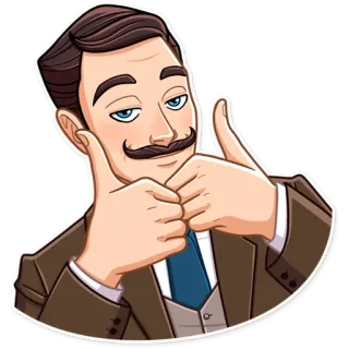 👍 335130ef hombre, pulgar arriba, aprobación, caballero, positivo, acuerdo, traje whatsapp sticker