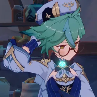 😅 249c5489 Sucrose Genshin Impact Anime, Genshin Impact, Sucrose, Videogame, Personage telegram sticker