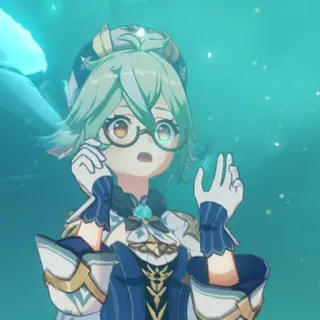 😳 9bc6b384 Sucrose Genshin Impact Anime, Videogame, Genshin Impact, Sucrose, Personage telegram sticker