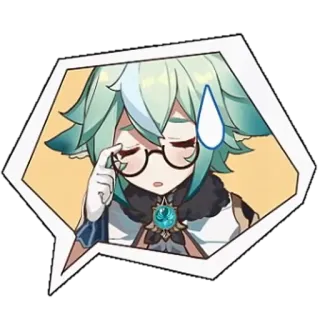 😔 ac2bb7ab Sucrose Genshin Impact Sucrose, Genshin Impact, Anime, Videogame personage, Bezorgd telegram sticker