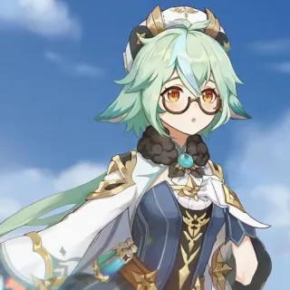 😮 ad303747 Sucrose Genshin Impact Anime, Videogame, Personage, Schattig telegram sticker