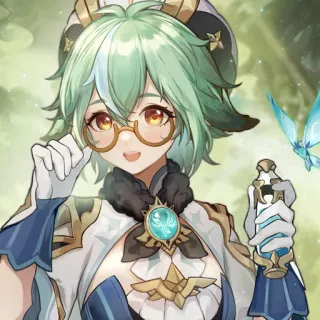 😊 b734ffaa Sucrose Genshin Impact Anime, Videogame, Genshin Impact, Sucrose, Personage telegram sticker