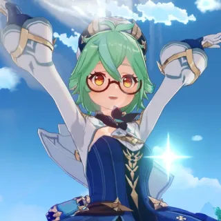 😊 ee7a1499 Sucrose Genshin Impact Anime, Personage, Videogame, Sucrose, Genshin Impact telegram sticker