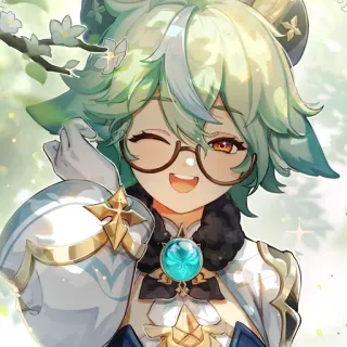 😉 f9338298 Sucrose Genshin Impact Anime, Videogame, Genshin Impact, Sucrose, Personage, Leuk, Bril telegram sticker