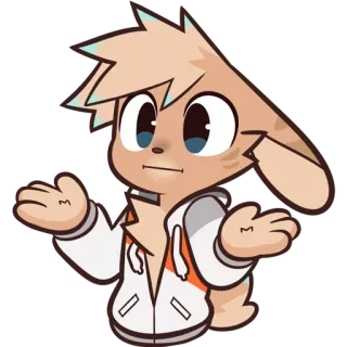 🤷 12e49150 Мультфильм, Аниме, Персонаж, Рисунок, Иллюстрация, Фурри whatsapp sticker