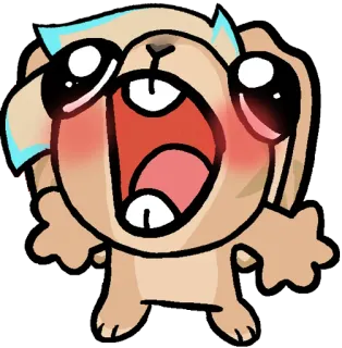 😳 51e96d92 Мультфильм, Животное, Млекопитающее, Персонаж, Анимированный, Существо whatsapp sticker