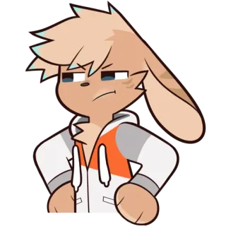 😒 692d8c3d Мультфильм, Кролик, Персонаж, Аниме, Фурри whatsapp sticker