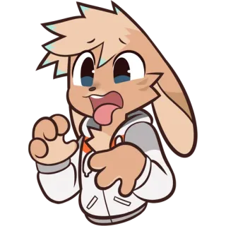 🤢 9eca8d81 Мультфильм, Фурри, Кролик, Персонаж, Цифровое искусство, Анимация whatsapp sticker