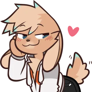 😏 ac63d568 Мультфильм, Аниме, Персонаж, Собака, Милый, Фурри, Анимация, Иллюстрация whatsapp sticker