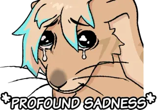 😭 b624fe72 PROFOUND SADNESS грустный, плачущий, слёзы, аниме, мультфильм, выражение whatsapp sticker