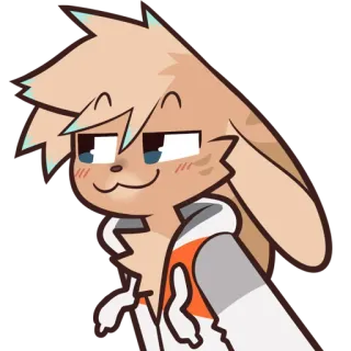 😏 dee7cee9 Мультфильм, Аниме, Кролик, Заяц, Антропоморфный, Персонаж whatsapp sticker