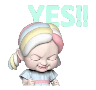 👍 040a94f8 YES!! positive, celebration, agreement, cartoon, excitement telegram sticker