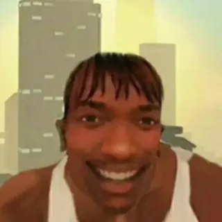 😃 490bc85b CJ Grand Theft Auto: San Andreas cj, grand theft auto, san andreas, วิดีโอเกม, ตัวละคร telegram sticker