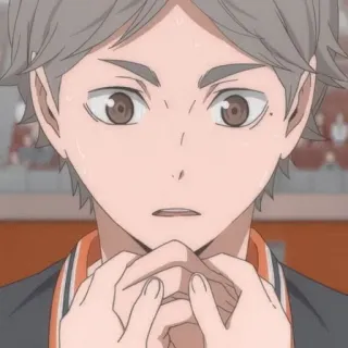 🏐 4d4fd2dc Sugawara Koushi Haikyuu!! 动漫, 排球少年, 菅原, 孝支, 角色, 卡通, 粉丝艺术 telegram sticker