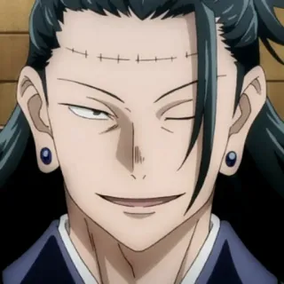 🖇 4984bc5e Suguru Geto Jujutsu Kaisen 动漫, 漫画, 角色, 反派, 坏笑 whatsapp sticker