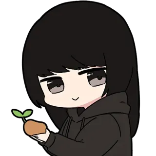 ☺️ 620eb690 Аниме, Растение, Милый, Чиби whatsapp sticker